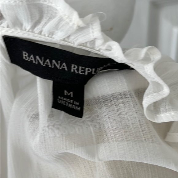 BR White Ruffle Blouse - Picture 3 of 4